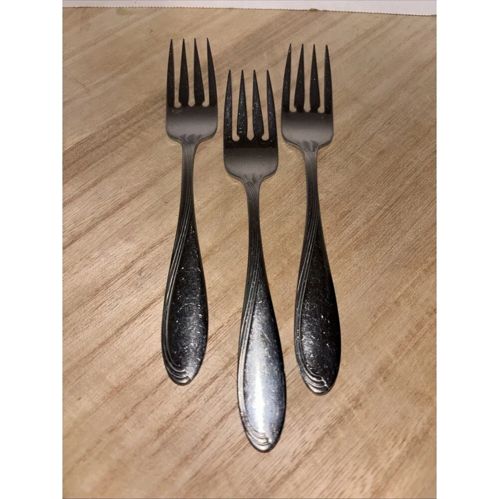 Oneida Camber Stainless Salad Forks Lot of 3 Flatware Replacement Forks